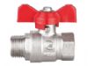 male x female 25 bar brass ball valve with t handle
